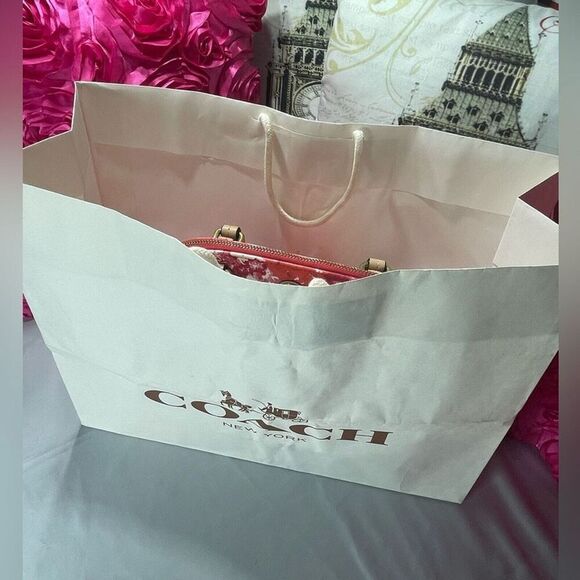 Coach Peyton Floral Cora Domed Shoulder Bag Satchel - Picture 10 of 10